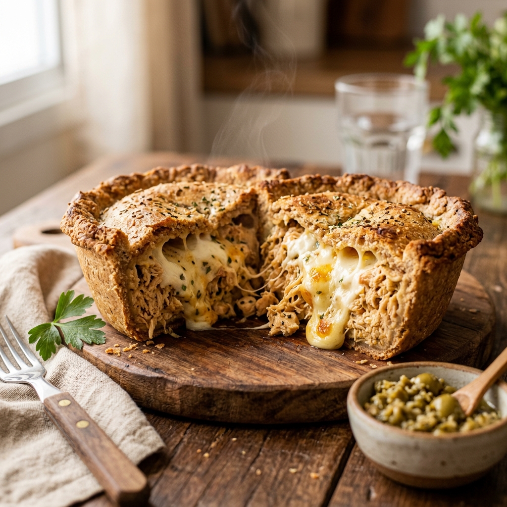 Sanduíche e Torta Salgada Tostada